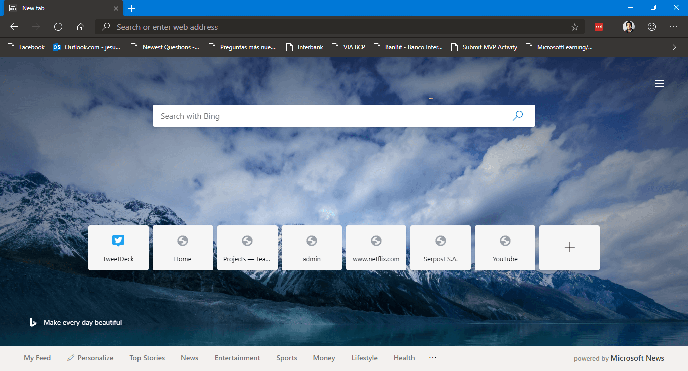 Como activar el tema oscuro en Edge Chromium